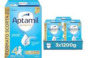 APTAMIL 4 - Latte di Crescita in Polvere per Bambini dai 24 mesi - Formato Convenienza da 3600 grammi (3 confezioni da 1200g)
