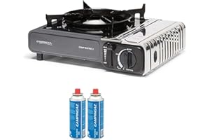 FYSHOP. PACK Campingaz Camp Bistro hornillo de Gas Individual, hornillo de Camping, Potencia 2200 W + 2 CARTUCHOS DE GAS CAMPINGAZ CP250