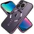 Zubitech iPhone 11 Pro Max Magnetic Case for Case [Compatible with MagSafe] Camera Lens Protector Plating Luxury Cover for Women Men Clear Soft Shockproof Protective Case (iPhone 11 pro Max, Purple)