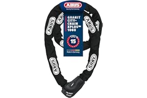ABUS Antivol à chaîne Granit CityChain XPlus 1060 - antivol vélo en Acier trempé - Niveau de sécurité 15