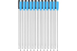 JOVITEC 24 Pièces Recharges de Stylo à Bille Remplaçables Écriture Lisse 4,5 Pouces (11,6 Cm) et 1 mm Pointe Moyenne (Noir et Bleu)