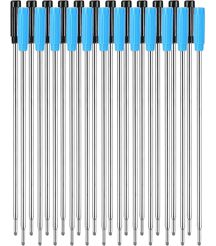 20 Pz Ricariche per Penna a Sfera, Ricarica Penna Metallo, Ricarica Penna Blu, 8 cm di Lunghezza, Punta da 1 mm, Inchiostro Asciugatura Rapida, Scrittura Fluida