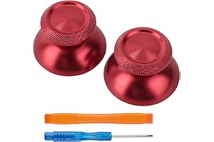 TOMSIN Metall-Thumbsticks Kit für PS5 Controller - Aluminium-Joysticks Zubehör kompatibel mit Dualsense Controller (rot)