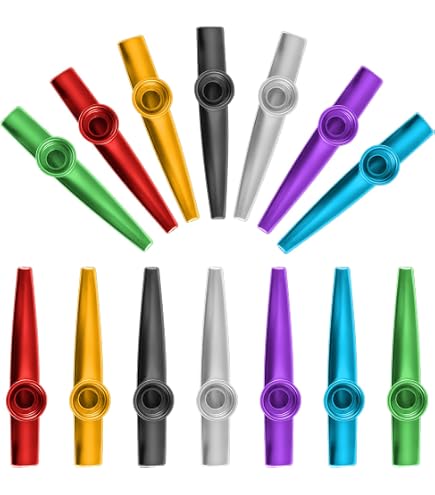 36 Bunte Kazoos Aus Kunststoff – 6 Farben, Einfach Zu Spielen, Perfekt Für Partys, Schule & Events
