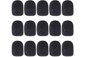 SAKIOO Wowot Ersatz-Windschutz für Mikrofon und Headset aus Schaumstoff, schwarz, 15 Stück