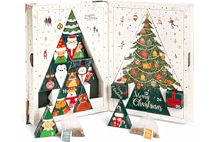‎ENGLISH TEA SHOP ETS - BIO Teebuch Tee Adventskalender, 24 x Chai, Früchtetee, Kräutertee & Highlights | Großer Buch-Adventskalender mit kompostierbaren Pyramidenbeutel