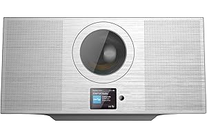 VR-Radio CD Player: Stereoanlage, Alu, Internet-Radio/CD/DAB+/Bluetooth, 60W, DSP, silbern (CD Player Radio, DAB Radio mit CD Player, Lautsprecher)