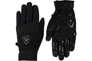 Rossignol - Gants Pro Homme - Gants Thermiques d'hiver pour Le Ski Alpin, Alpinisme Et Le Snowboard, Séchage Rapide avec Sangles Réglables, Néoprène, Compatible avec Les Écrans Tactiles, Noir/Vert