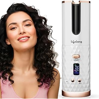 Lifelong Automatic Curling Tool for Women | Essential Styling Device for Waves & Curls | Cordless & Rechargeable | Electric Hair Curler Roller | Adjus