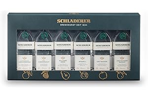 ‎SCHLADERER Schladerer Obstbrand Klassiker Mini Set mit Kirschwasser, Williams-Christ Birnenbrand, Himbeergeist, Zwetschgen- & Obstwasser - Obstbrände Geschenk-Set aus dem Schwarzwald (6 x 30 ml)