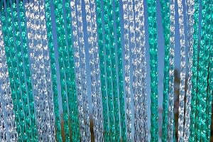 La Tenda Türvorhang Rimini 2 Raumteiler Fliegenvorhang Terrassentür Insektenvorhang grün transparent, Maße Vorhang:90 x 210 cm