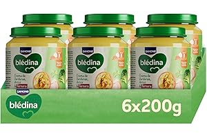 Blédina Tarritos de Crema de Verduras, Arroz y Ternera para Bebé. Tarritos Blédina Sin Sal Ni Azúcares Añadidos y Sin Gluten. Desde los 8 Meses, Pack 6x200g