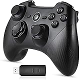 EasySMX Wireless Game Joystick Controller, 2.4G Wireless Gamepad Joystick PC, Dual Vibration, 8 Hours of Playing for PC…