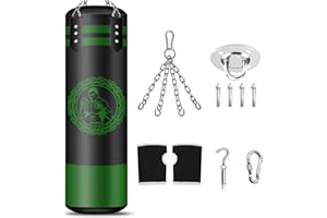 NZQXJXZ Saco de Boxeo para Colgar,120cm sin Rellenar Relleno Saco Boxeo, Microfibra de Cuero Bolsa Pesada para la formación de Kickboxing Fitness MMA Grappling Muay Thai Karate