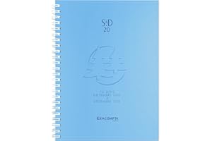 Exacompta - 20247E - Agenda semainier de bureau SAD 20S Linicolor - 15 x 21 cm - Septembre 2025 à décembre 2026 - 16 mois - Coloris aléatoire
