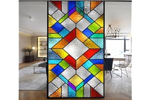 LXDWEI Pellicola decorativa per finestre, stile chiesa europea, senza colla, statica, 68 x 160 cm (larghezza x lunghezza)