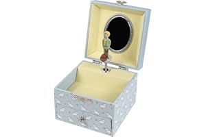 Trousselier 6260086 Musikspieldose für Kinder, Der kleine Prinz, nachtleuchtend, Schmuckschatulle mit ausziehbarer Schublade, Schmuckkästchen, Aufbewahrung