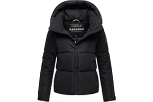 Navahoo Damen Winterjacke warme Steppjacke mit abnehmbarer Kapuze Frostherz XIV XS-XXL