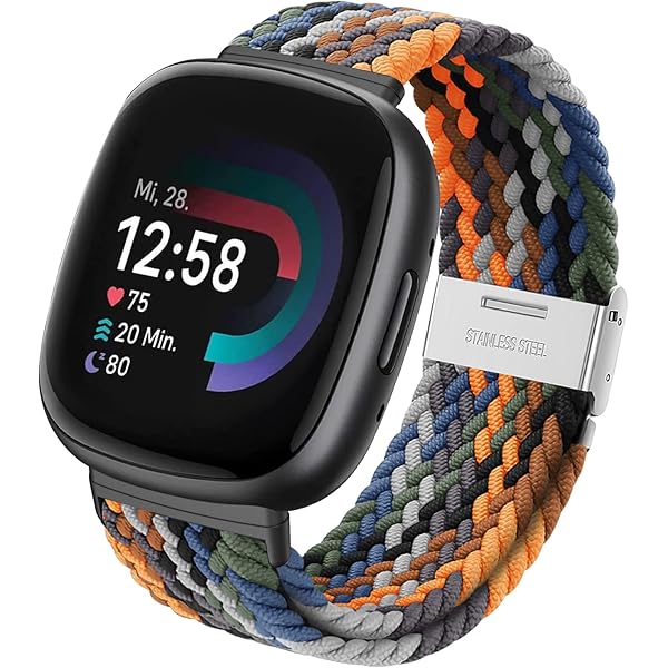 Cinturino Nylon Per Fitbit Versa 4/3, Sense 2/1 - Regolabile, Elastico, Sportivo, Unisex - Foto 3