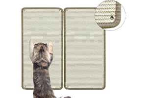 ALGASAN 2 PCS 28x56cm Cat Scratcher Mat,Natural Sisal Cat Scratching Rug Wall Mounted,Cat Scratch Pad Board Cat Furniture with Screws