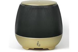 Earnest Living Dyfuzory olejków eterycznych 150 ml do dyfuzorów domowych, przewodowy USB plastikowy dyfuzor do aromaterapii, dyfuzor zapachowy zmieniający kolor czarny, prezent