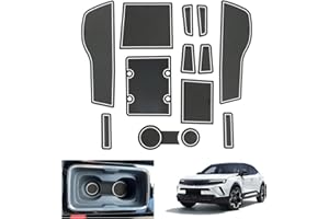 GAFAT Compatible with Opel/Vauxhall Mokka B Mokka-e 2021-2024 2025 Non-Slip Mats, 2025 Facelift Mokka e Rubber Mats Non-Slip Centre Console Door Seam, Mokka-b Accessories (White)