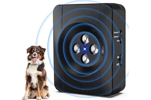 BUBBACARE Ahuyentador de Perros,Ahuyentador de Perros Potente,3 Ajustables Antiladridos para Perros,Dispositivo antiladridos,Recargable Anti Ladridos Alcance Efectivo 33FT,Repelente para Perros Pequeños Grande