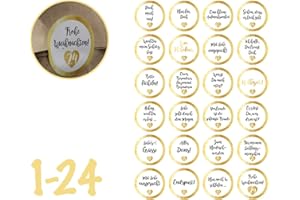 ‎TK GRUPPE TIMO KLINGLER TK Gruppe Timo Klingler Adventskalender Weihnachten Aufkleber Etiketten Sticker Zahlen Buttons 1-24 selbstklebend zum basteln (Edition 4)