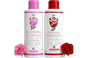 Kit Lissage Bresilien 2x100ml Romanti-K® - Lissage Professionnel - Protéine de Tanin - Sans Formol - Soin lissant - Keratine Pure - Defrisant Organique