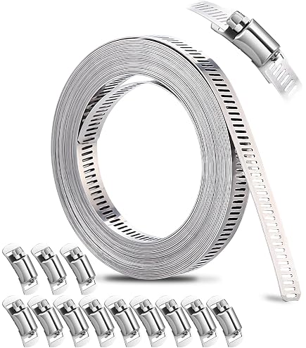 Sutemribor Edelstahl Schlauchschellen Set – 128 Stück, 7–21 Mm, Stufenlos & Rostfrei