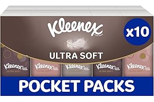 KLEENEX Mini fazzoletti ultra morbidi, extra morbidi, 4 strati, 10 x 7 panni da viaggio multicolore