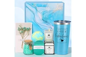 AYGE Blue Pamper Gifts for Women, Birthday Gifts for Women, Unique Self Care Package Relaxation Spa Bath Set for Her, Ladies Pamper Hamper Birthday Gifts for Mum, Best Friends, Sister, Wife