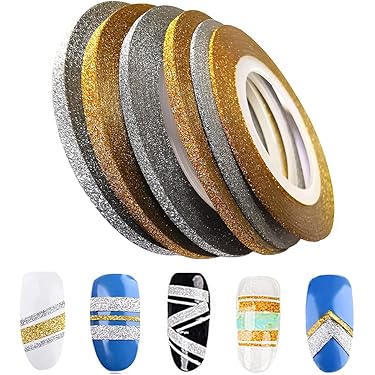 Nagelband-Spender – Praktischer Abroller Für Nail-Art Streifen, 10 Stück Im Set