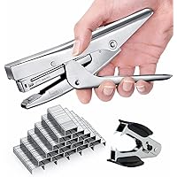 Heftgerät Metall Hefter mit 1000 Heftklammern und Entferner Klammeraffe Set 20 Blätter Kapazität Volle Bürogroße Tacker