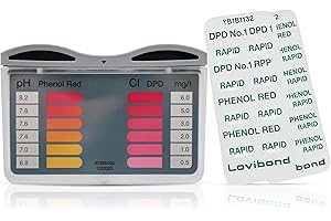 Test All Water – User-Friendly Lovibond Water Tester | Pool & Hot Tub Testing Kit with Rapid DPD No.1 & Phenol Red | Accurate Chlorine & pH Measurement, Includes Tablet Reagents for 20 Uses