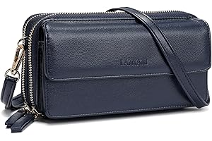 Lanyani Women Wallet RFID Blocking Phone Wallet Wrist Clutch Small Bag with Strap