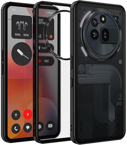 Custodia Opaca Traslucida Per Nothing CMF Phone 1 – Ultra Sottile 1.5mm, Anti-ingiallimento, Protezione Militare, Nera - 2