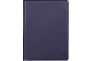 RHODIA 216005C - Portablocco e portadocumenti N°16 Blu Notte - per Bloc-Notes e taccuini in Formato A5 17,5 x 23,5 cm (14,8x21 cm) - Simil Cuoio Italiano Premium - Collezione