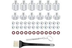 BOLOEST Juego de tornillos de montaje M.2 para placa base de PC/MSD/NVMe con destornillador y cepillo de limpieza para placa base ASUS (6 piezas de 5 mm, 6 piezas de 2,5 mm)