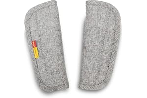 TSUWNO 2Pcs Protecteur Ceinture Bébé avec Velcro Gris, Réglable et Universel Voiture Protège Ceinture de Sécurité Coussin pour Enfants