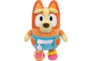 Bluey Bingo Bebé para Vestir y Jugar: Practica Las Habilidades motoras Finas vistiendo a Bingo Bebé, un Peluche Supersuave de 25,4 cm con Botones, Cremallera, Hebilla y Cordones