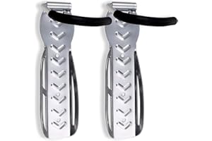 Schramm® 2 pcs. Support pour Bicyclette Support Mural en 6 Couleurs sélectionnables Support pour Bicyclette pour 2 bicyclettes Support Mural Supports muraux, Farbe:Silber