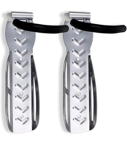 Schramm® 4 Stück Fahrradhalter Wandhalterung silber Fahrradhalterung für 4 Fahrräder Wandhalterungen Wand Halterungen Halterung Fahrradständer 4er Pack Baumarkt