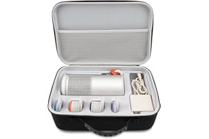 Hzycwgone Etui Podróżne do XGIMI MoGo 4 2025 Mini przenośny projektor,Twarda Futerał Ochronny Przenośna Torba Przechowywania do MoGo 4 Laser,Filtr, zasilacz,Pilot Zdalnego Sterowania Akcesoria,Czarny