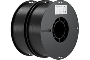 ‎CREALITY Creality Ender PLA Filament 1,75mm 2 Packs für 3D-Drucker, 2 x 1kg Spule 3D Druck Filament, Maßgenauigkeit +/- 0,03mm, passend für die meisten FDM 3D Drucker, Schwarz & Schwarz, Polylactide
