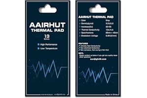Aairhut Thermal Pad Wärmeleitpad 13W/mK, 85x45x2mm Silikon-Kühlpad, GPU, Nicht leitend, hitzebeständig, Extreme Odyssey-Abdeckung mit Zwei selbstklebenden Folien für PC-Laptop-Kühlkörper/GPU/CPU