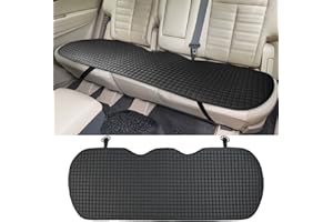 ZATOOTO Cojin Asiento Coche, 1PCS PU Cuero Impermeable Coche Funda Protector para Asiento Trasero, Antideslizante y Cómodo, Negro