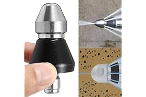 MOUMOUTEN Pulitore per sturare tubi Ugello per fognatura Ugello G1/4 Spruzzatore per lavaggio in acciaio inossidabile Accessori per il lavaggio Accessori per utensili per il