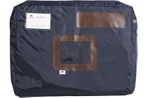 ALBA Pochette navette bleue en PVC à soufflet dimensions : 42 x 32 x 5 cm