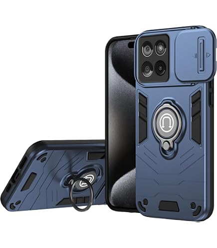 ILING Custodia Motorola Moto G55 5G Con Anello Magnetico E Supporto - Militare Antiurto Verde